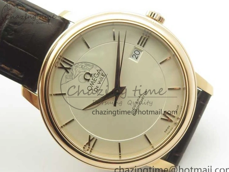 0507 Practical De Ville RG MKF 1:1 Best Edition Silver Dial RG Markers on Brown Leather Strap MIYOTA 9015 V 8049